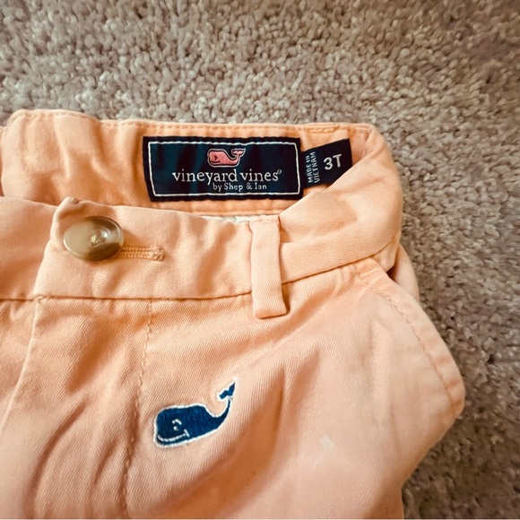 Vineyard Vines Toddler Boys Coral Orange Logo Cargo Shorts Size 3T - Picture 2 of 5